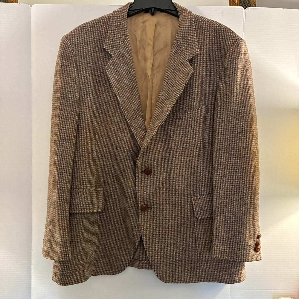 Kuppenheimer Tweed Blazer Mens 42R Brown Vintage Wool Sport Coat Heritage